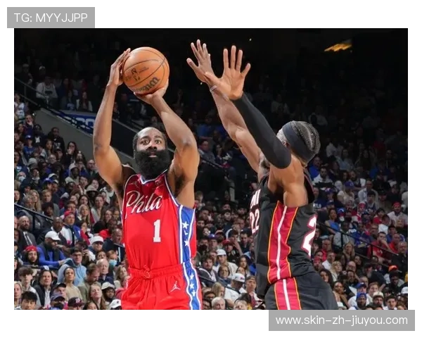 哈登接球后仰跳投命中，76人把握住胜机